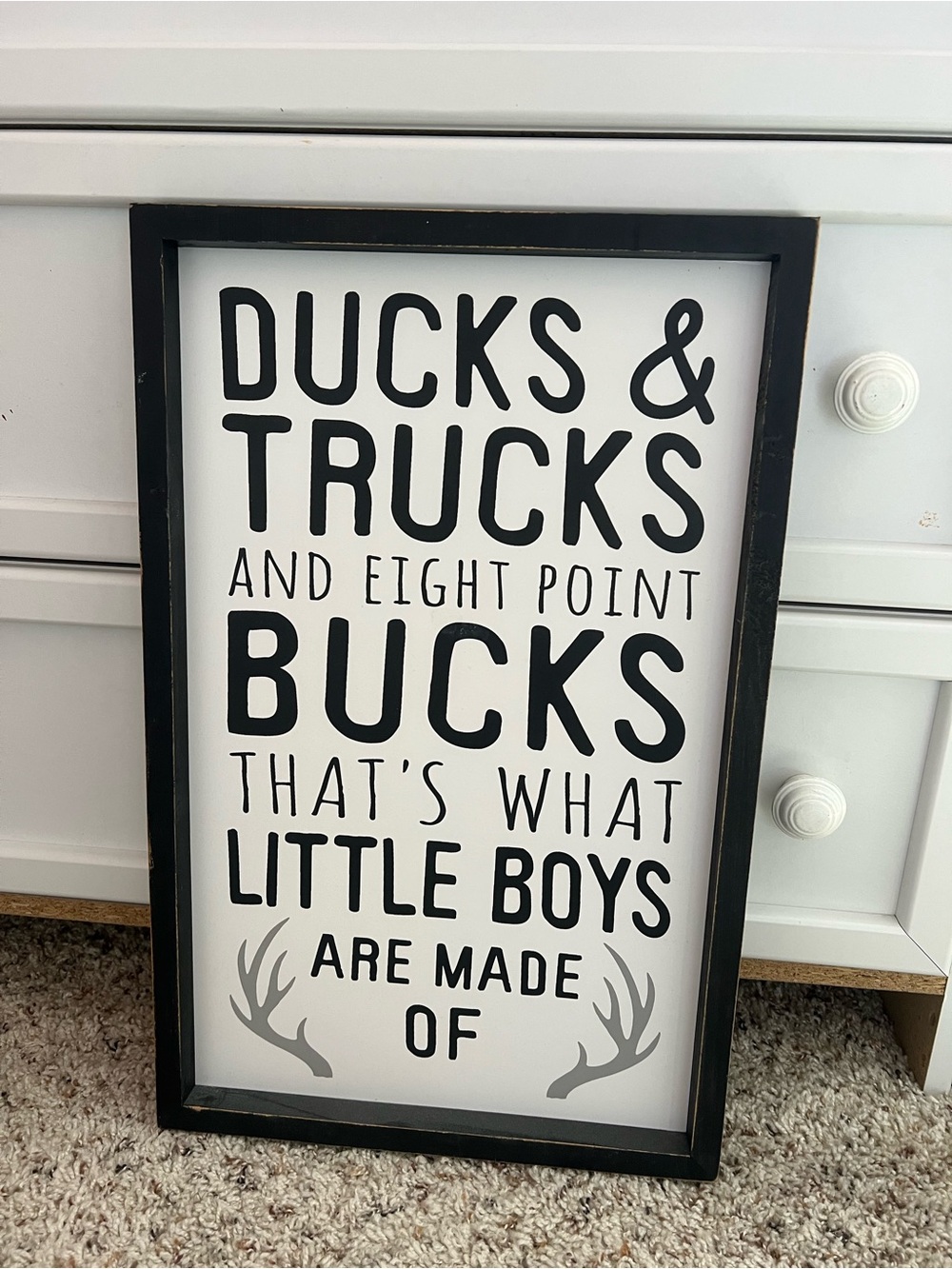 Hobby Lobby Black & White 'Ducks & Trucks' Boys Wall Art